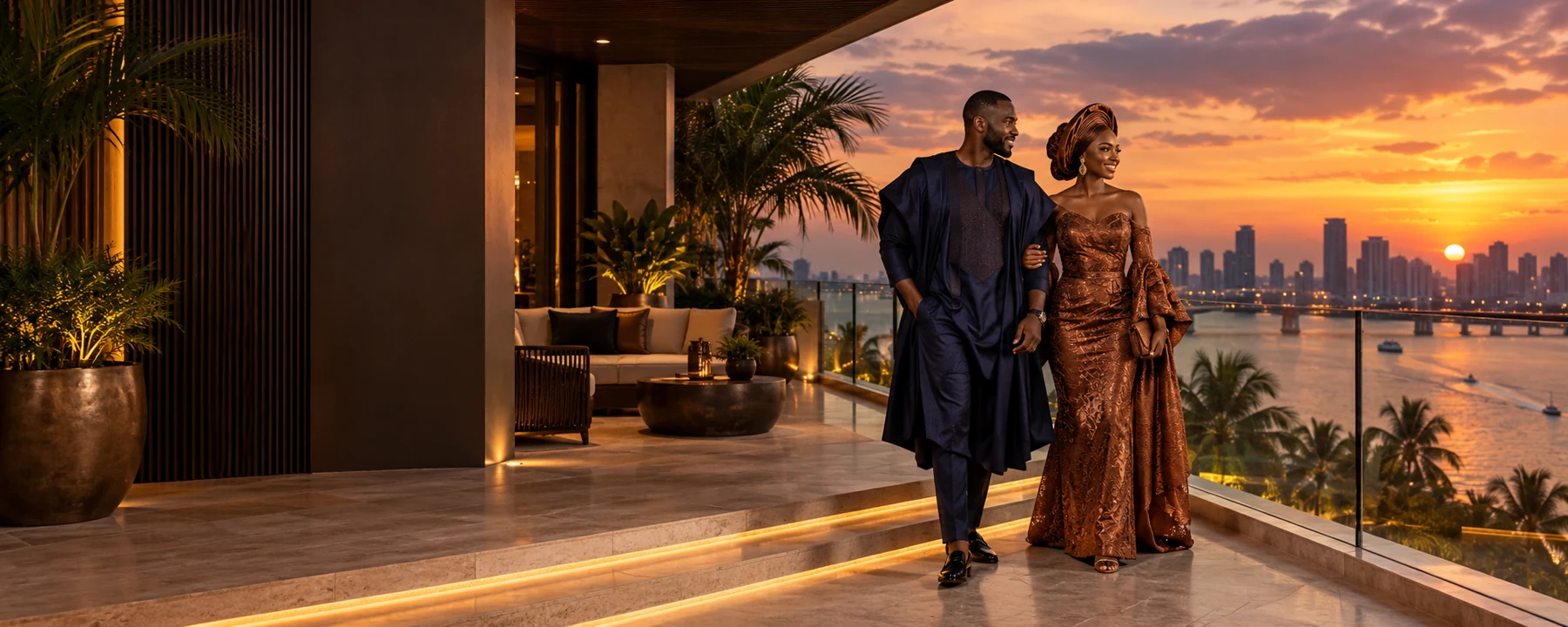 Nigerian people exploring their next home